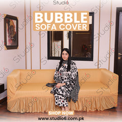 RUFFELED SUR SUCKER TURKISH SOFA COVER - Beige - Skin