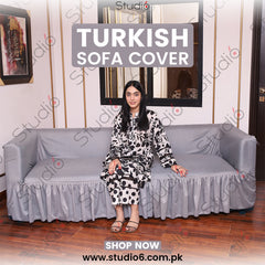 Turkish Style Sofa Covers - Grey