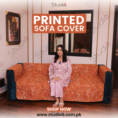 COTTON PRINTED SOFA RUNNER - SOFA COAT - SC-05