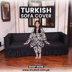 Turkish Style Sofa Covers - Black