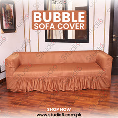 RUFFELED SUR SUCKER TURKISH SOFA COVER - Coper