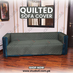 COTTON QUILTED SOFA RUNNER - SOFA COAT (Green)