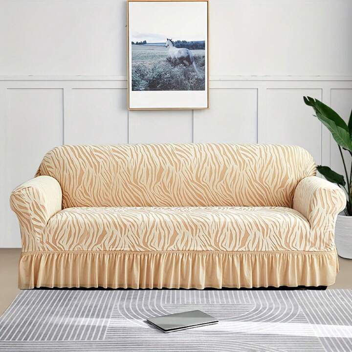 Zebra Velvet Sofa Covers With Frill & Without Frill