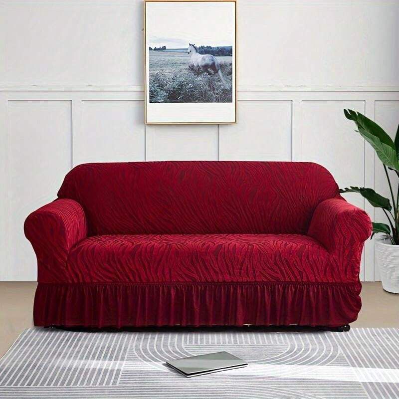 Zebra Velvet Sofa Covers With Frill & Without Frill