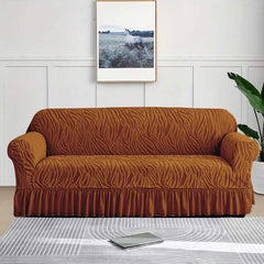 Zebra Velvet Sofa Covers With Frill & Without Frill