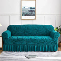 Zebra Velvet Sofa Covers With Frill & Without Frill