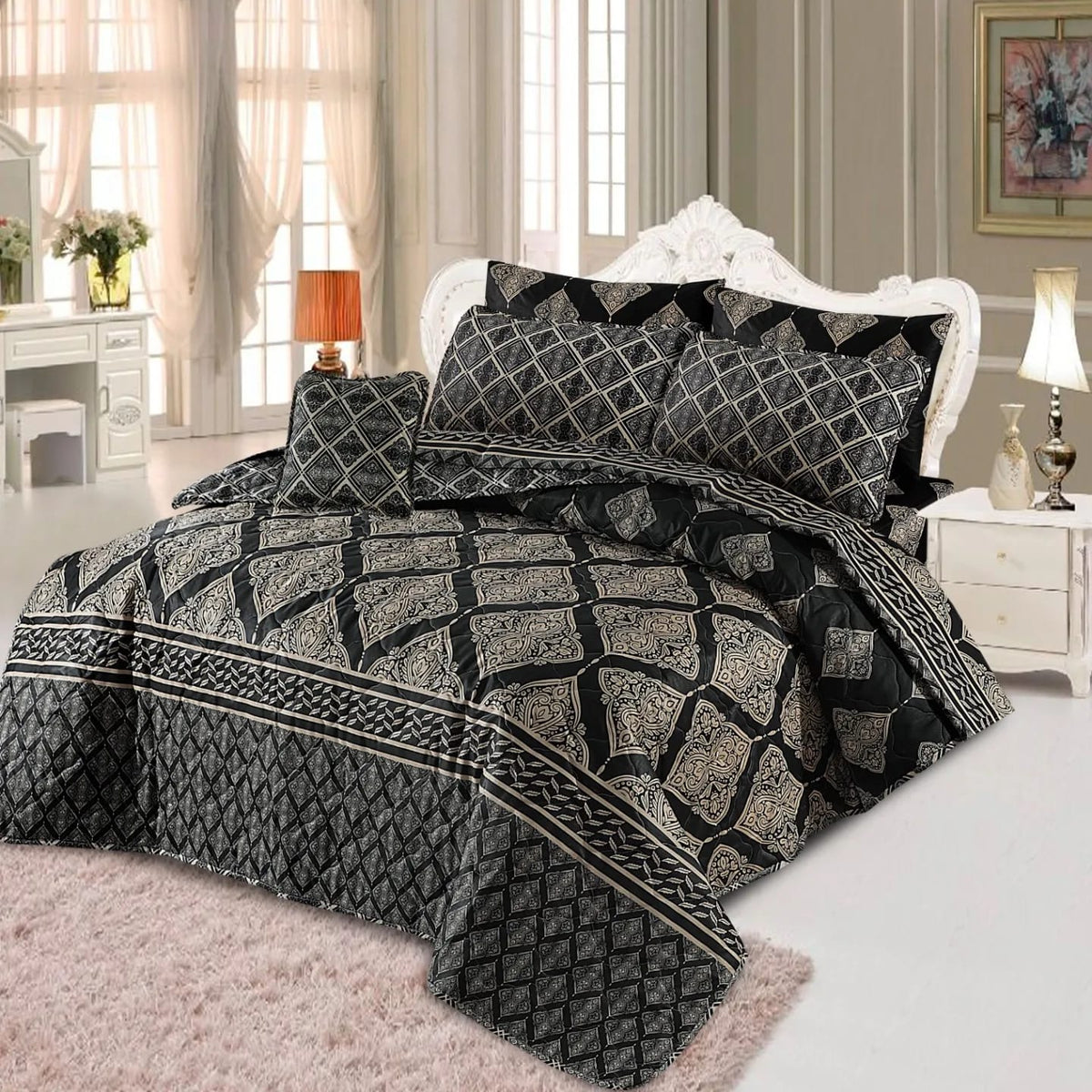 7 PCs Quilted Comforter Set SS-152