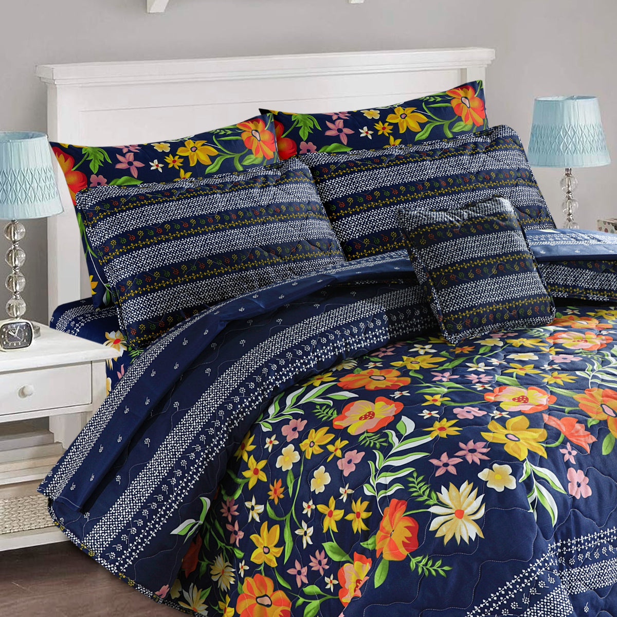 7 PCs Quilted Comforter Set SS-153