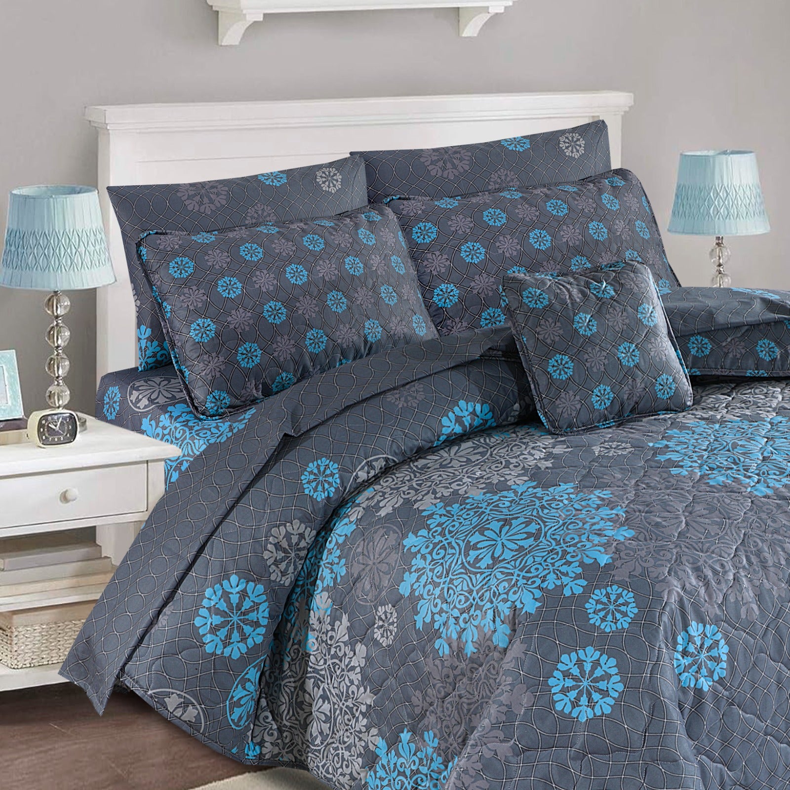 7 PCs Quilted Comforter Set SS-154