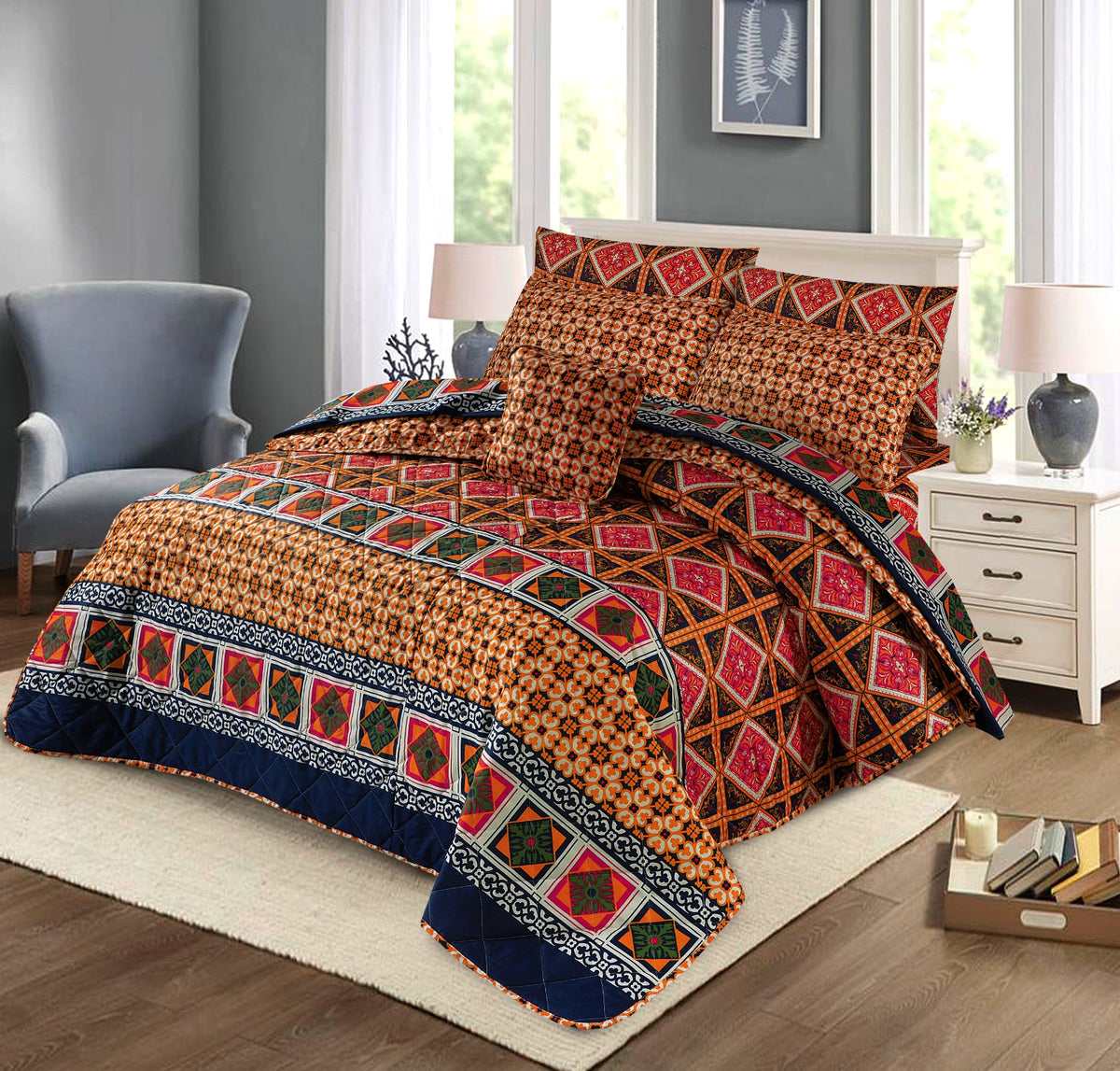 7 PCs Quilted Comforter Set SS-160