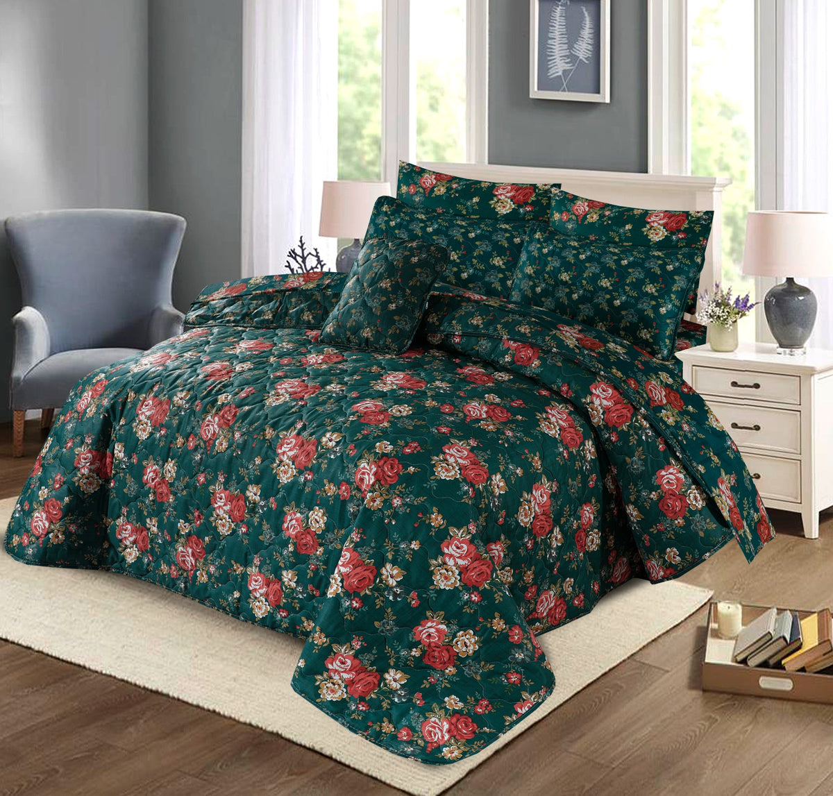 7 PCs Quilted Comforter Set SS-162