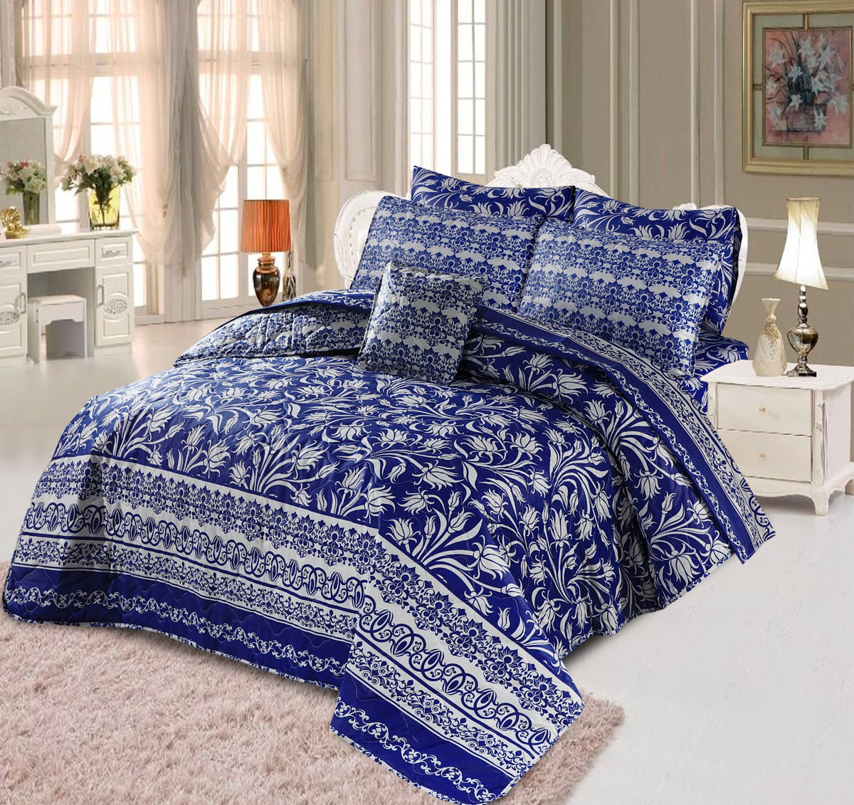 7 PCs Quilted Comforter Set SS-168