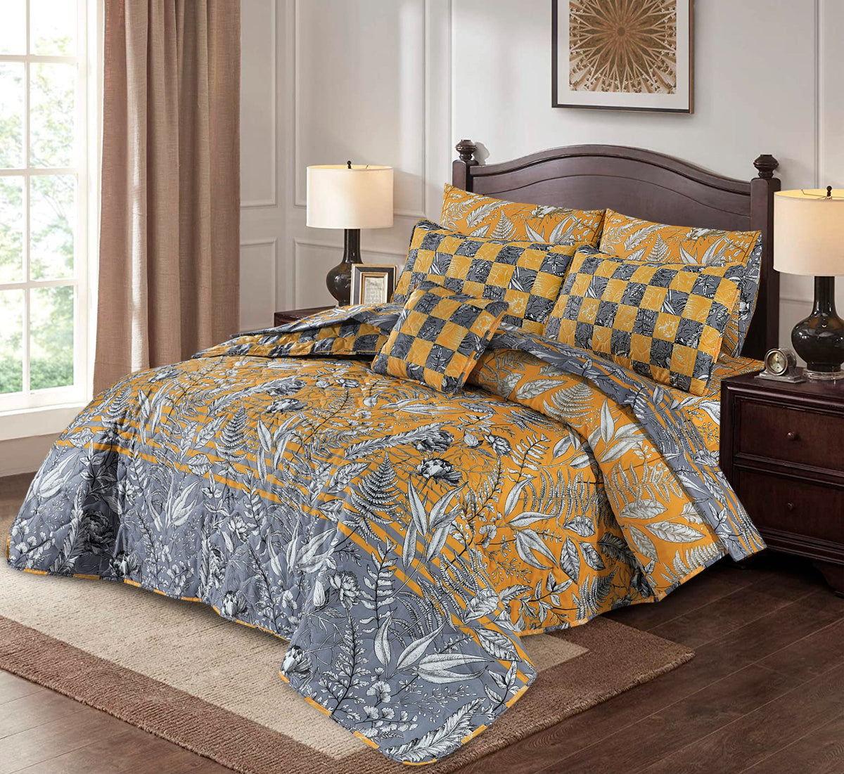 7 PCs Quilted Comforter Set SS-167