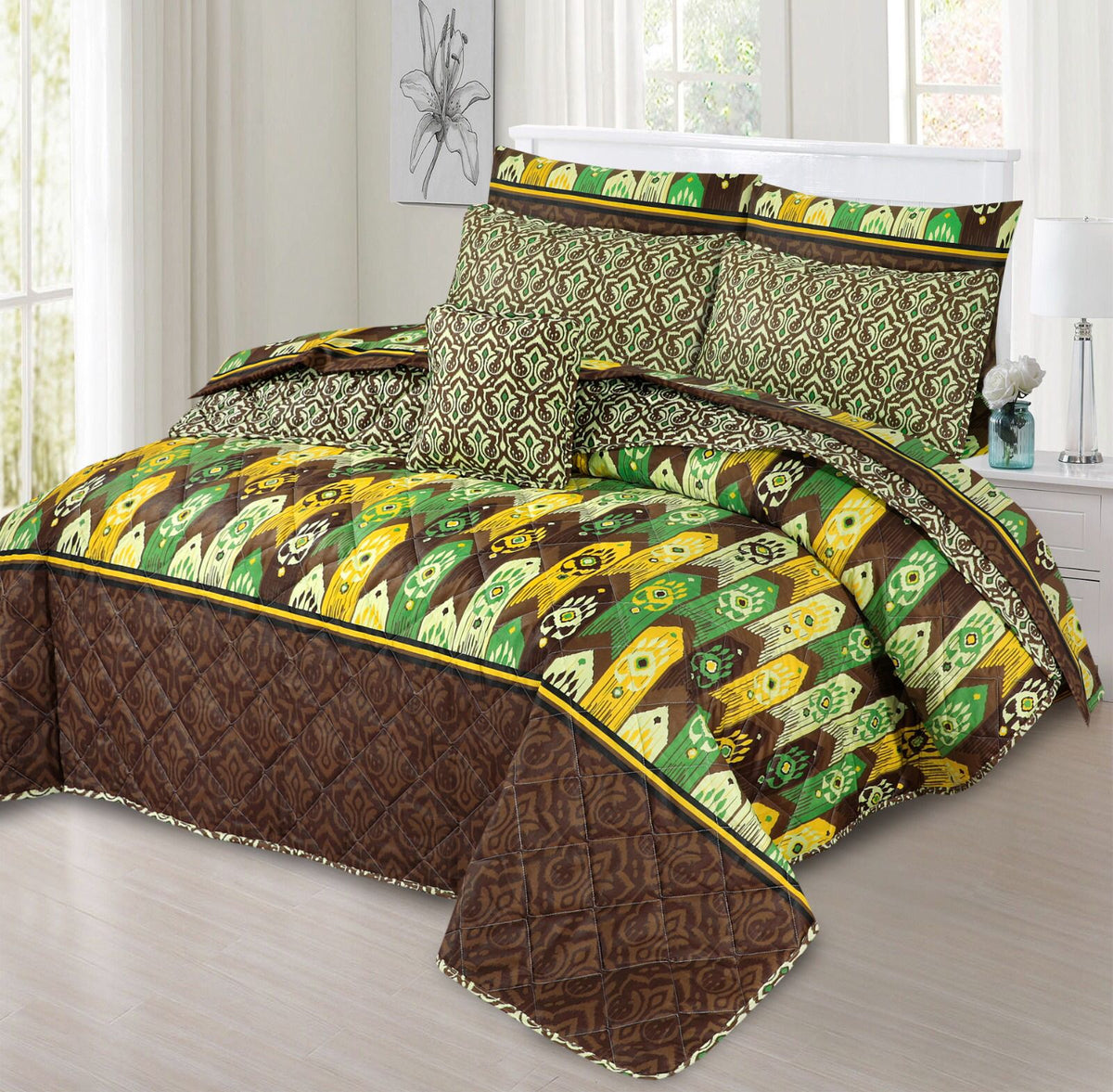 7 PCs Quilted Comforter Set SS-190