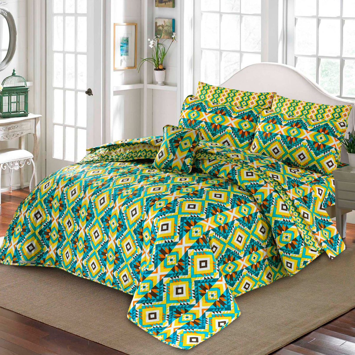 7 PCs Quilted Comforter Set SS-194