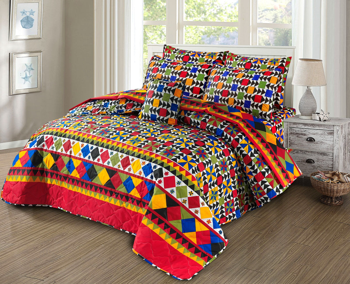 7 PCs Quilted Comforter Set SS-211