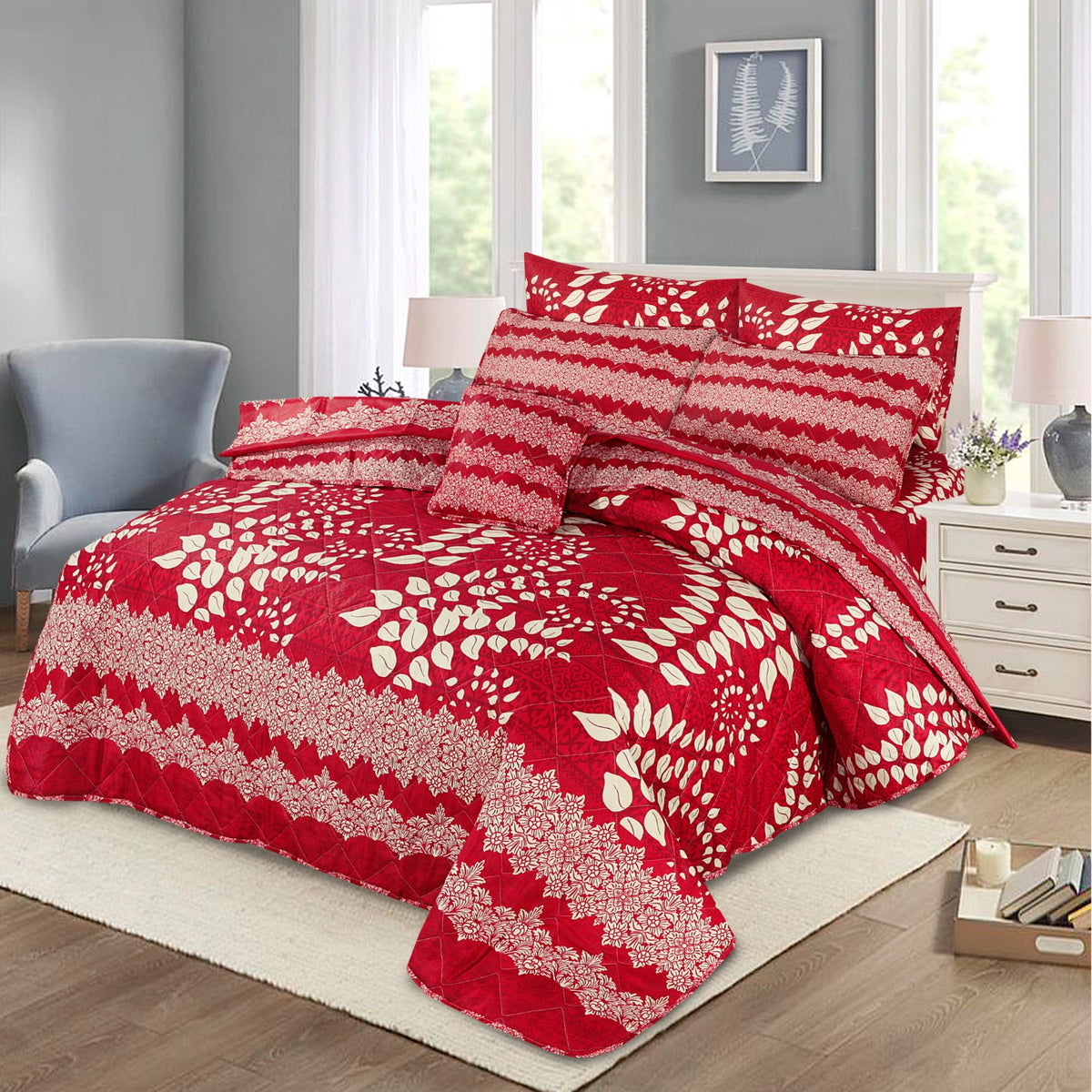 7 PCs Quilted Comforter Set SS-219