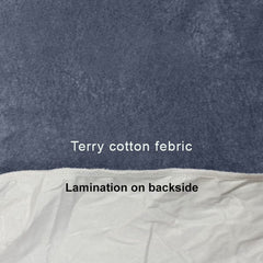 Terry Cotton Waterproof Mattress Protector Blue Color Fitted Style