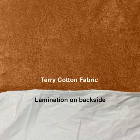 Terry Cotton Waterproof Mattress Protector Rust Color Fitted Style