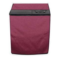 Waterproof Top Loaded Washing Machine Cover - Mehroon Color