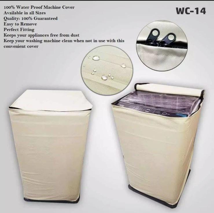 Waterproof Top Loaded Washing Machine Cover  - skin color