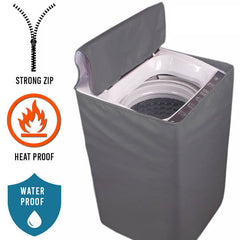 Waterproof Top Loaded Washing Machine Cover - Gray Colour