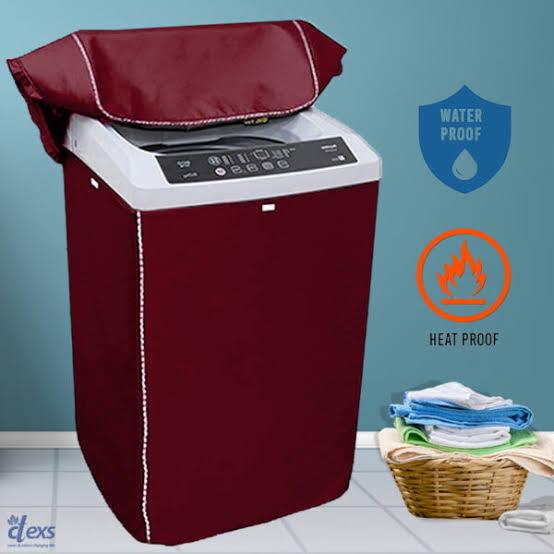 Waterproof Top Loaded Washing Machine Cover - Mehroon Color