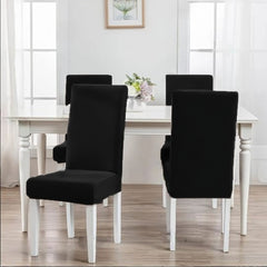 Mesh Fitted Style Jersey Chair Cover - Black