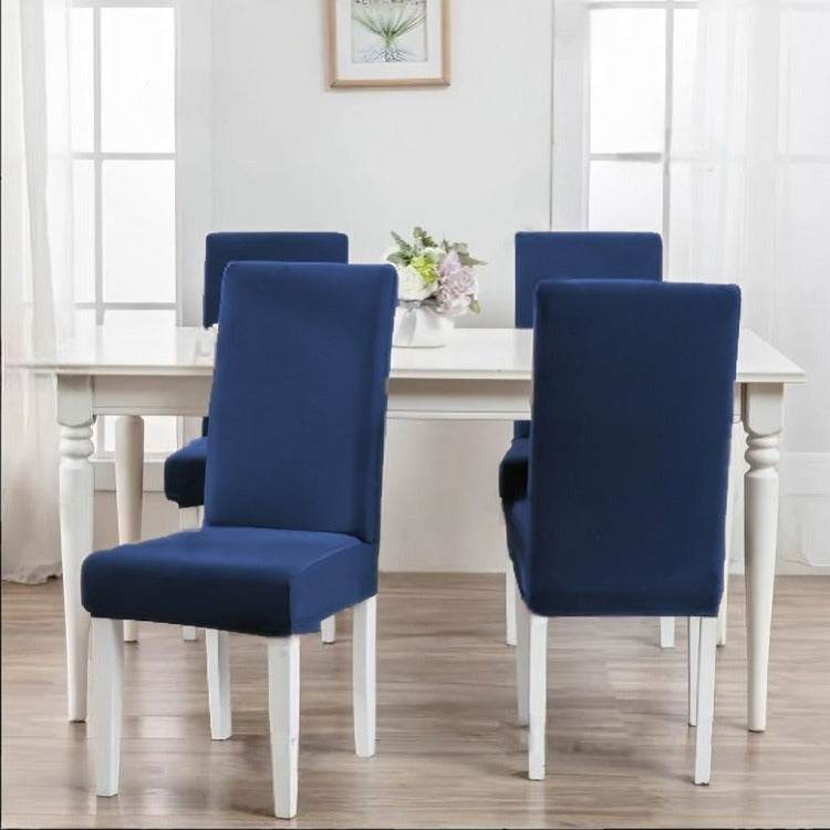 Mesh Fitted Style Jersey Chair Cover - Blue