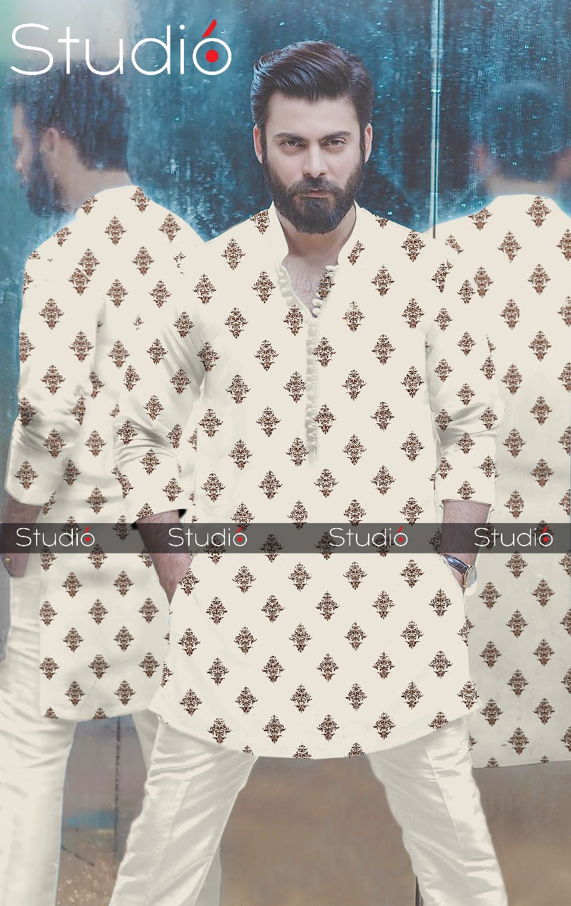 Gents Unstitched Full Suit - Kurta Shalwar Cotton -SS-238