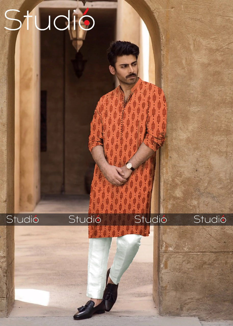 Gents Unstitched Full Suit - Kurta Shalwar Cotton -SS-247