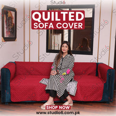 COTTON QUILTED SOFA RUNNER - SOFA COAT (Maroon)