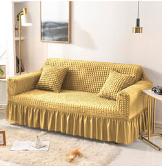 RUFFELED SUR SUCKER TURKISH SOFA COVER - Beige - Skin