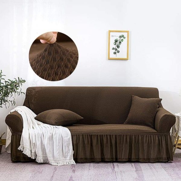 Turkish Style Sofa Cover - Dark Brown