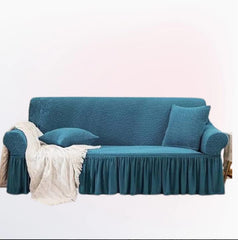 Turkish Style Skirted Sofa Cover - Zink