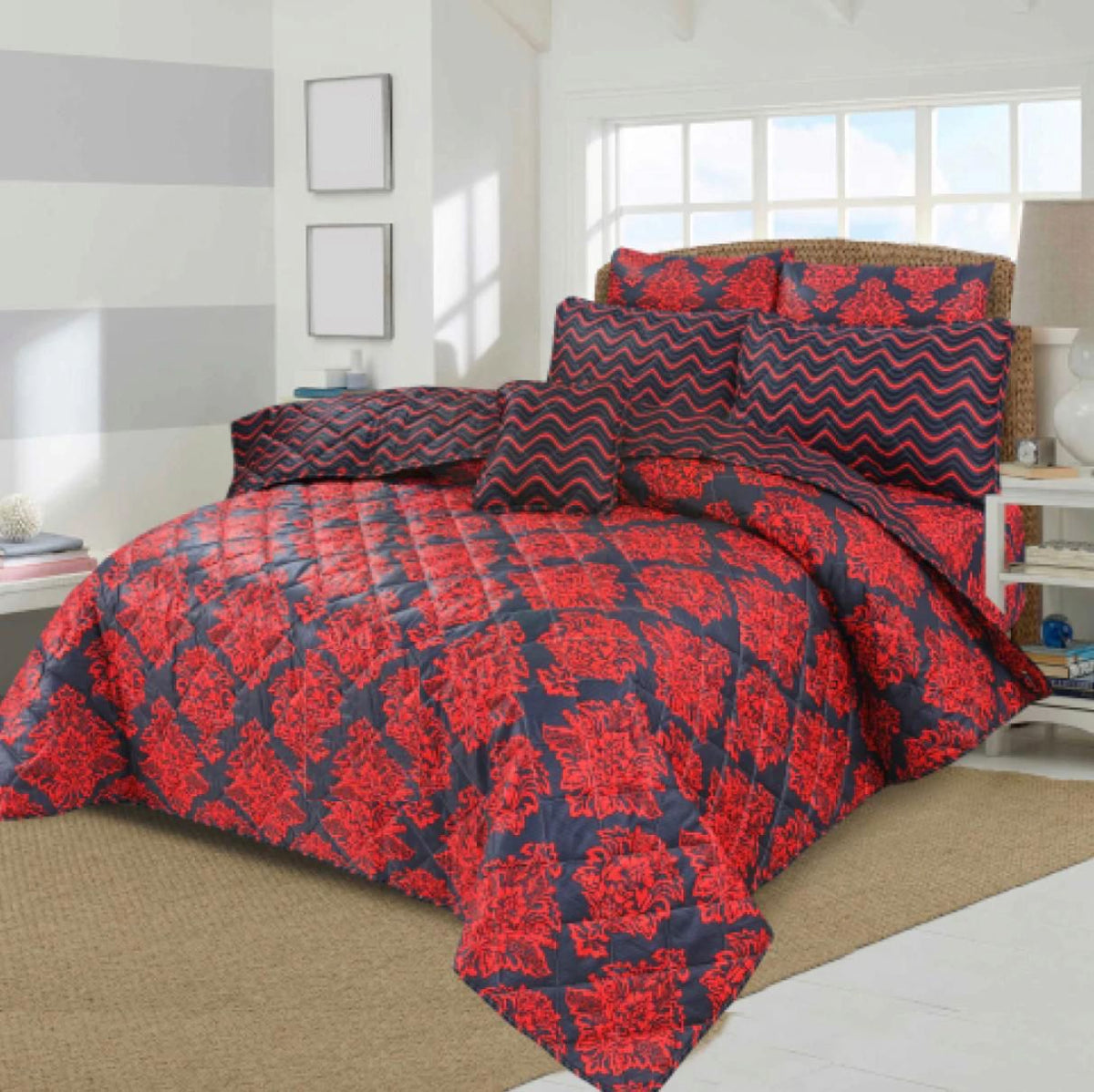 7 PCs Quilted Comforter Set SS-006