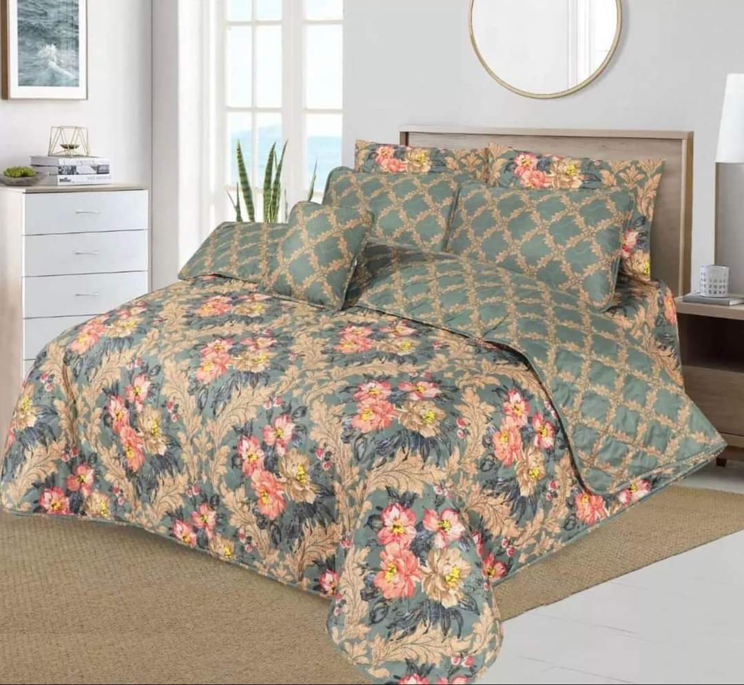 7 PCs Quilted Comforter Set SS-009