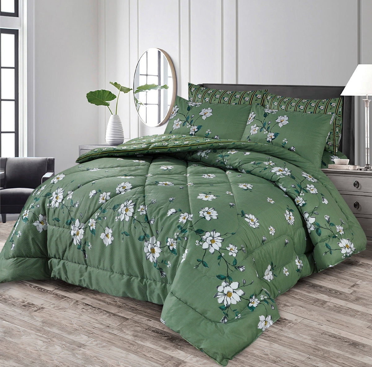 7 PCs Quilted Comforter Set SS-341