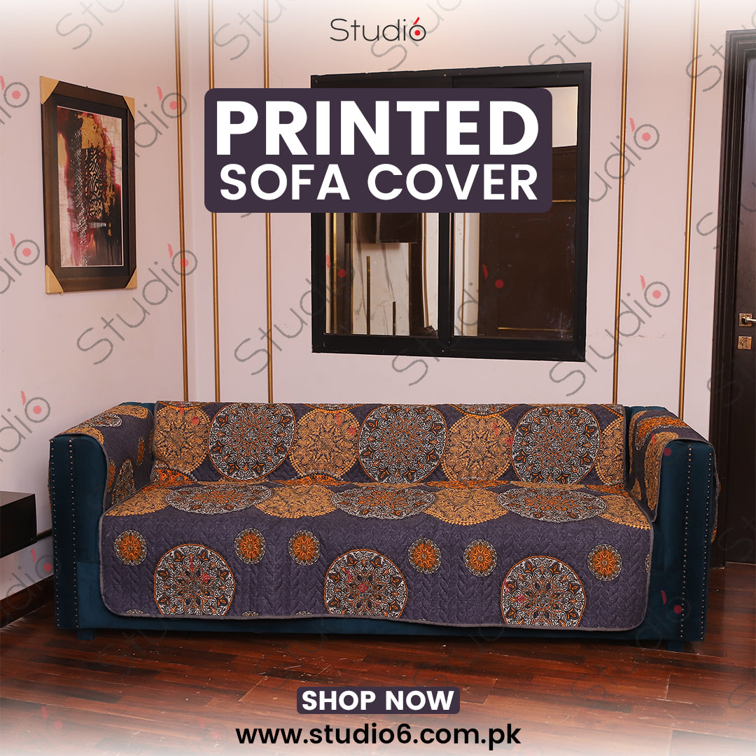 COTTON PRINTED SOFA RUNNER - SOFA COAT - SC-03