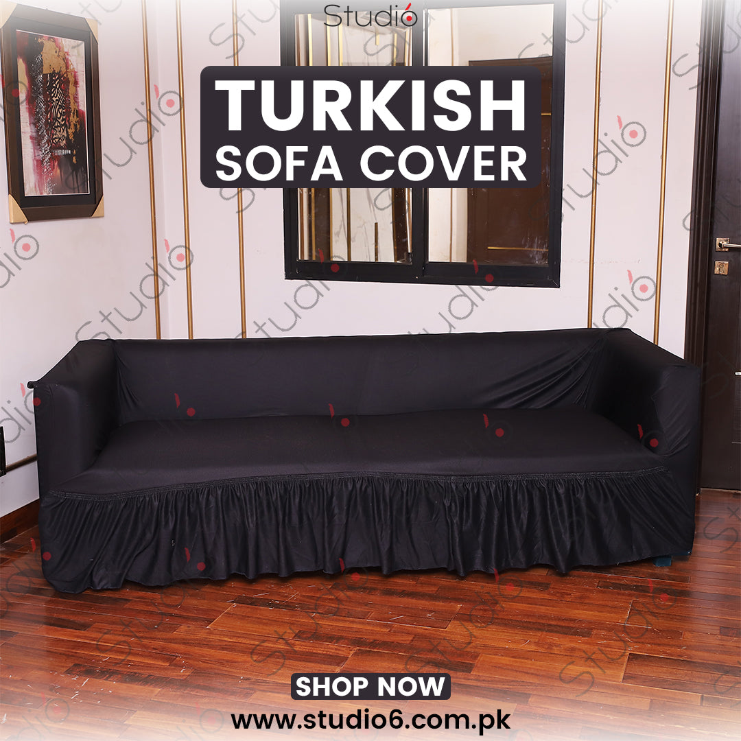 Turkish Style Sofa Covers - Black