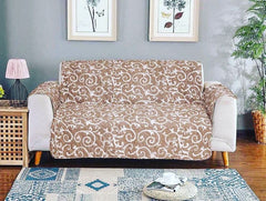 COTTON PRINTED SOFA RUNNER - SOFA COAT (Copper Brown Printed)